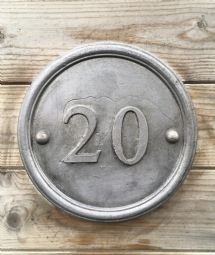 Round Lead House Sign