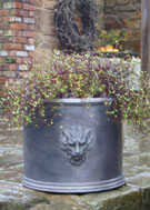 Large Round Lion Planter